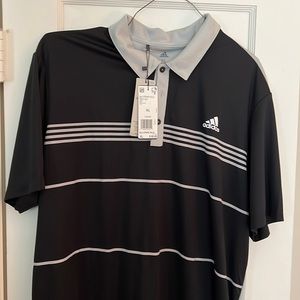 Adidas Golf Black Stripe Polo - XL
